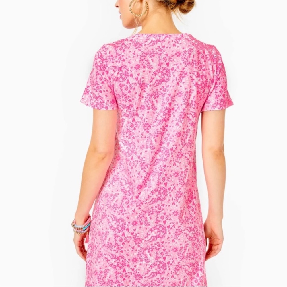 EUC Lilly Pulitzer Cody TShirt Dress Pink Shandy - Picture 2 of 6
